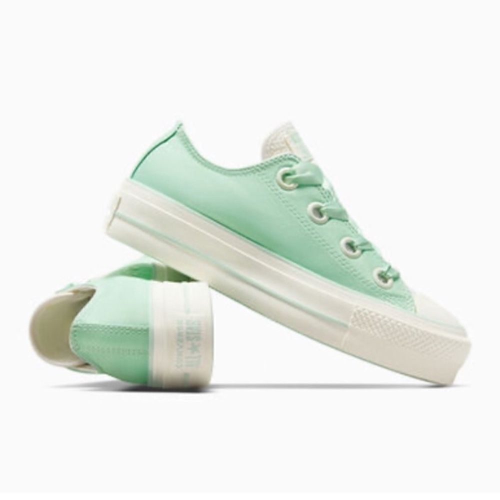 Chuck Taylor All Star Lift Platform Matte Satin Sneaker Shoes Size 9 - Picture 10 of 14